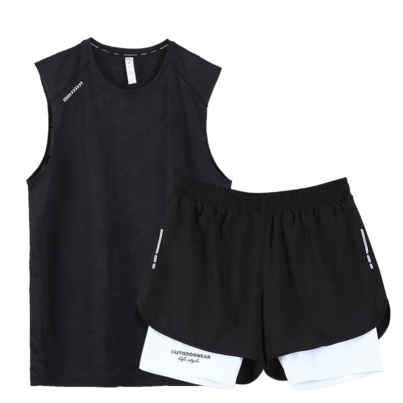 Gym Vest Shorts Sets